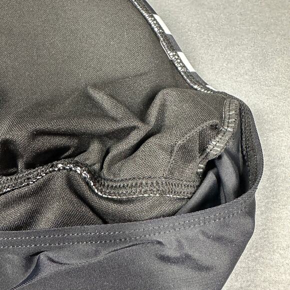 Tempt Me Swimsuit One Piece Womens Small Black White Halter Tie V Neck Ruched - Picture 7 of 11